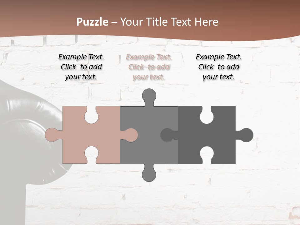 A Black Leather Chair Sitting In Front Of A Brick Wall PowerPoint Template