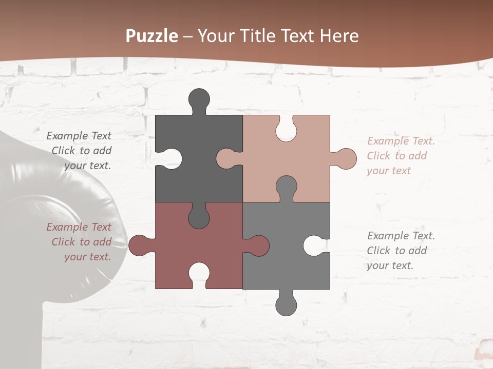 A Black Leather Chair Sitting In Front Of A Brick Wall PowerPoint Template