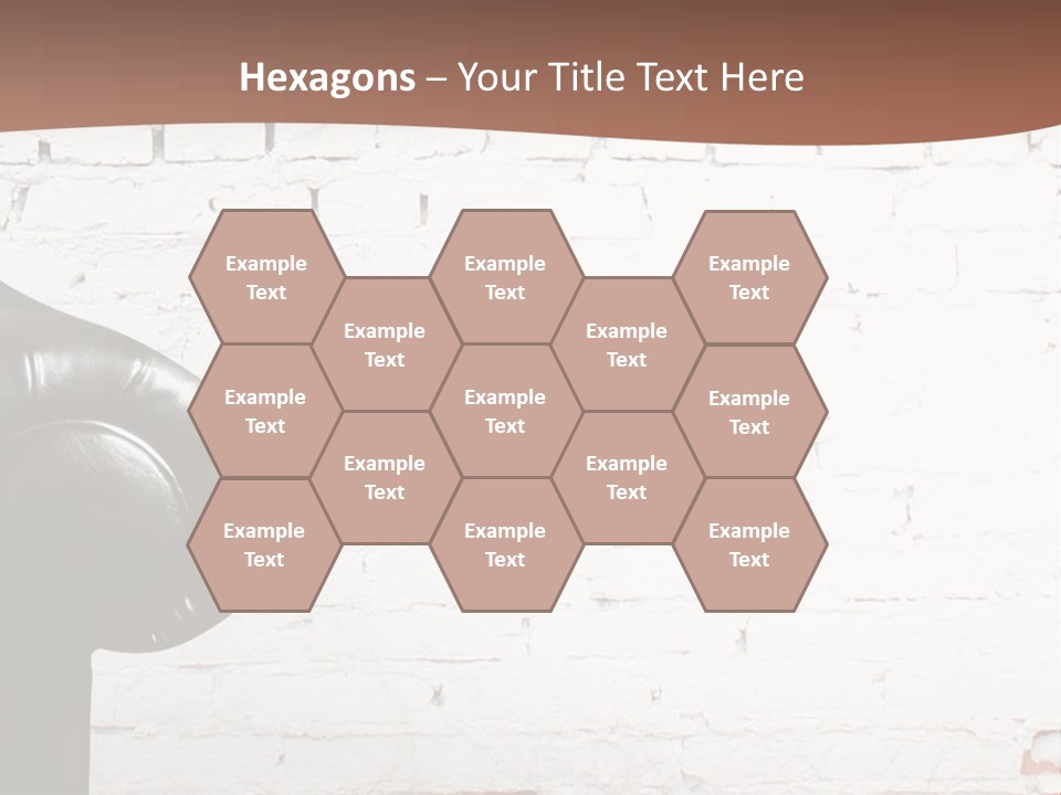 A Black Leather Chair Sitting In Front Of A Brick Wall PowerPoint Template