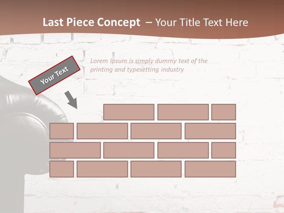 A Black Leather Chair Sitting In Front Of A Brick Wall PowerPoint Template