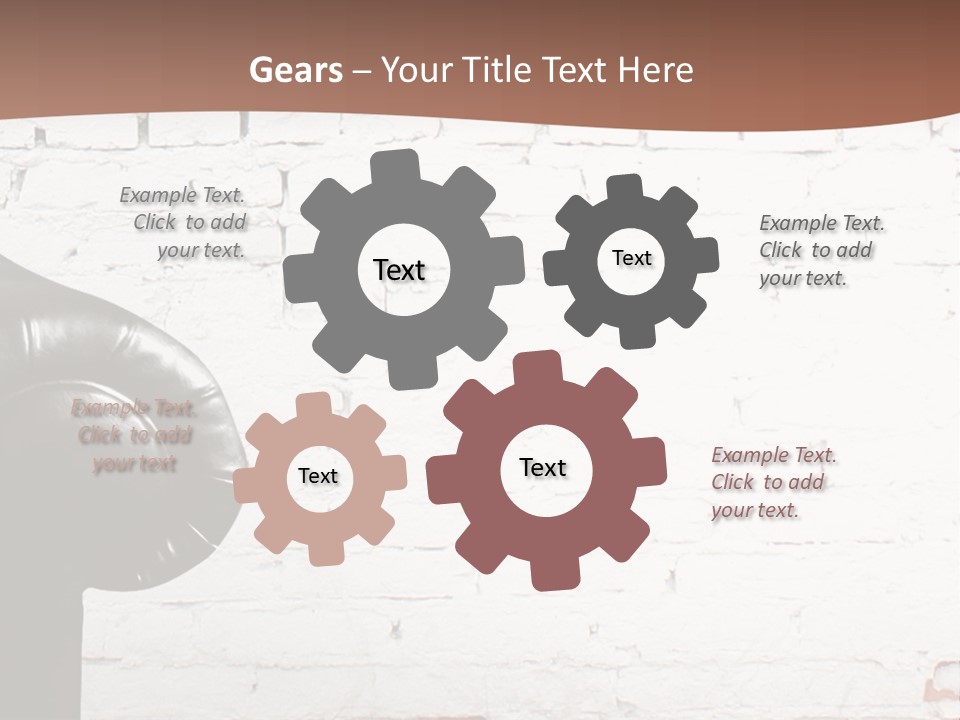 A Black Leather Chair Sitting In Front Of A Brick Wall PowerPoint Template