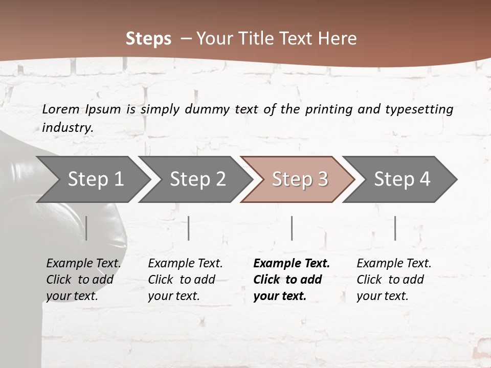 A Black Leather Chair Sitting In Front Of A Brick Wall PowerPoint Template