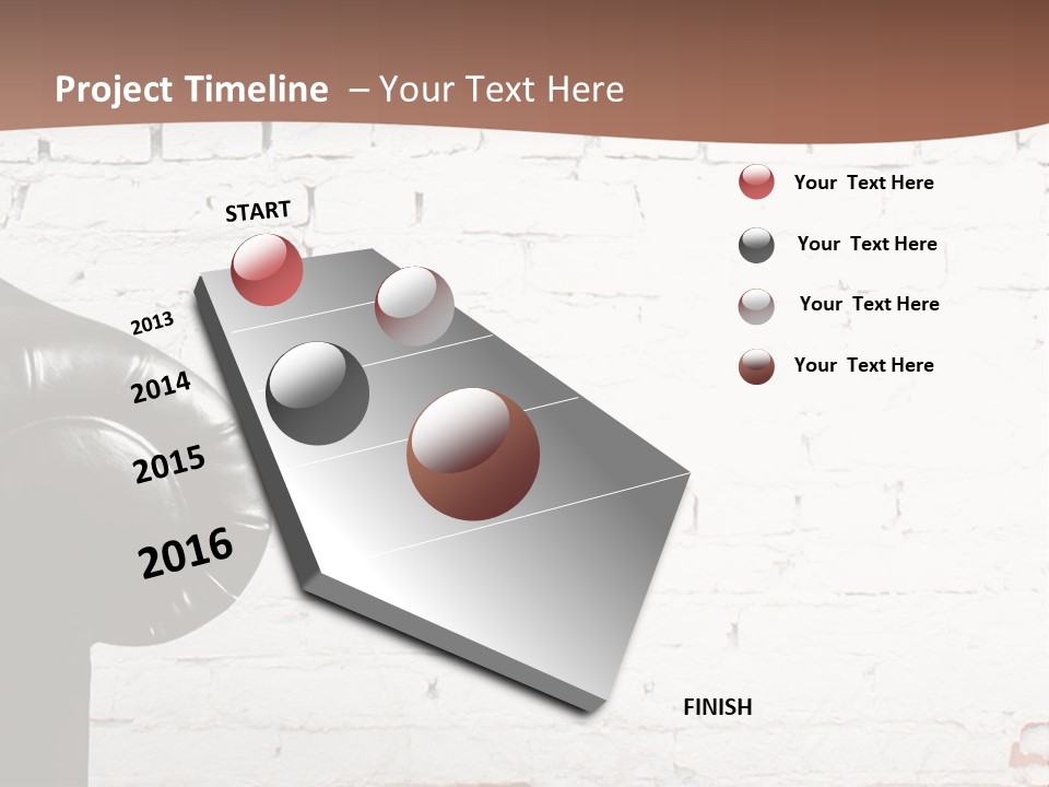 A Black Leather Chair Sitting In Front Of A Brick Wall PowerPoint Template