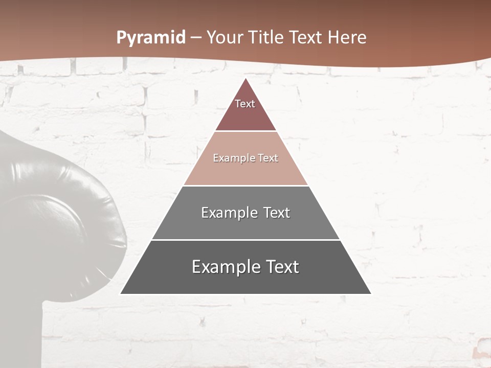 A Black Leather Chair Sitting In Front Of A Brick Wall PowerPoint Template