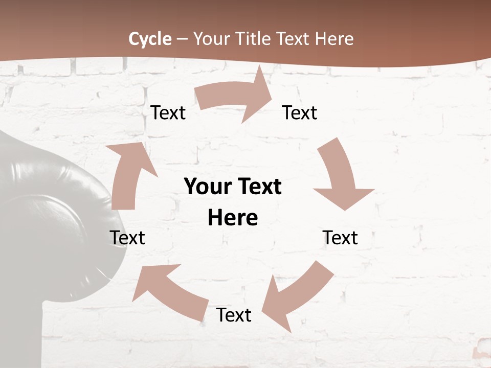 A Black Leather Chair Sitting In Front Of A Brick Wall PowerPoint Template