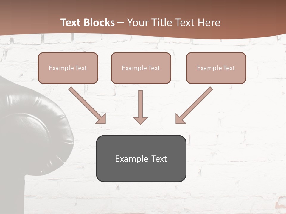 A Black Leather Chair Sitting In Front Of A Brick Wall PowerPoint Template