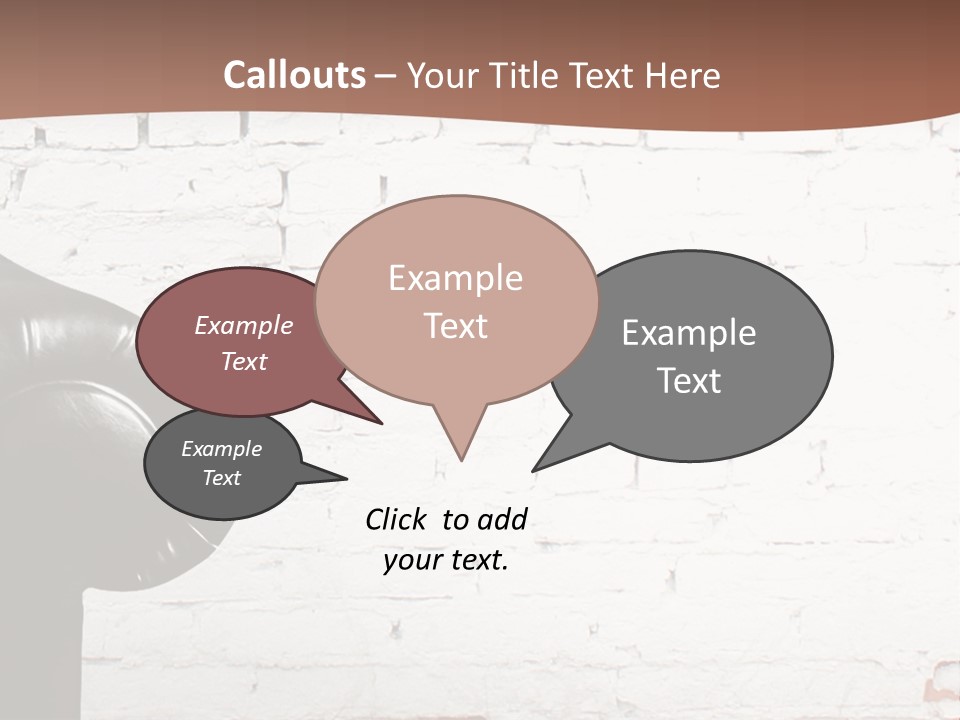 A Black Leather Chair Sitting In Front Of A Brick Wall PowerPoint Template