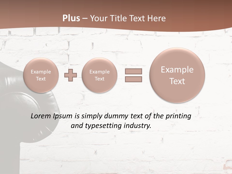A Black Leather Chair Sitting In Front Of A Brick Wall PowerPoint Template