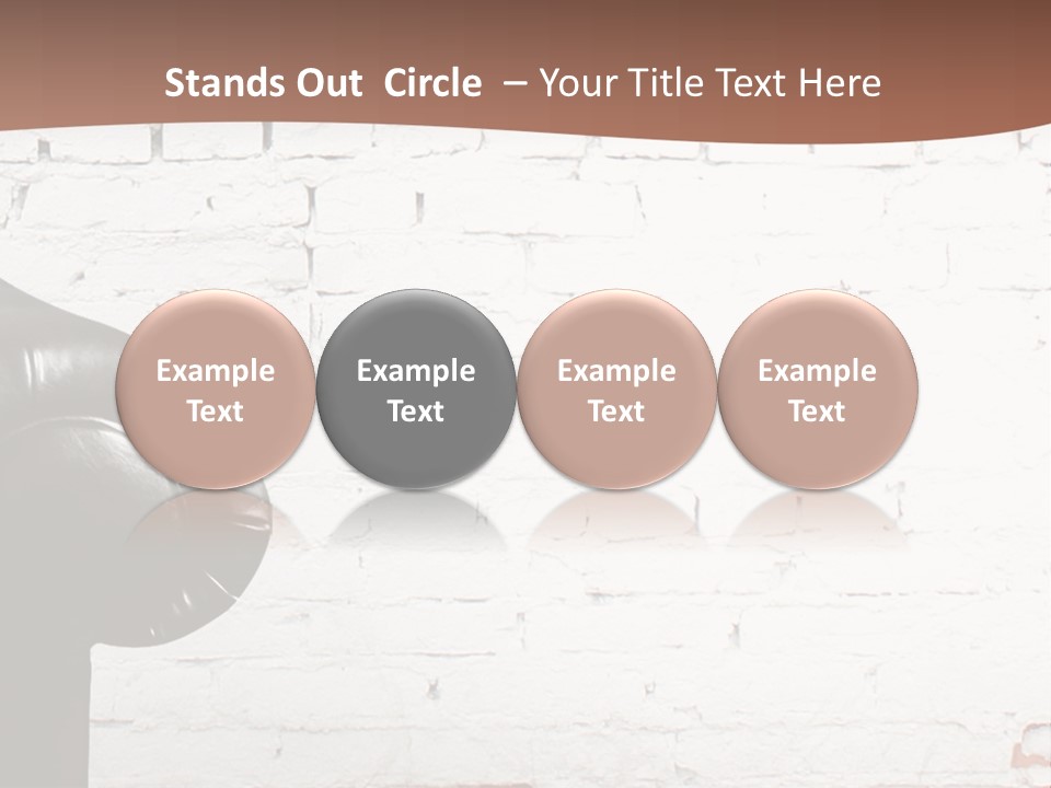 A Black Leather Chair Sitting In Front Of A Brick Wall PowerPoint Template