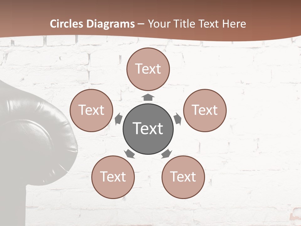 A Black Leather Chair Sitting In Front Of A Brick Wall PowerPoint Template