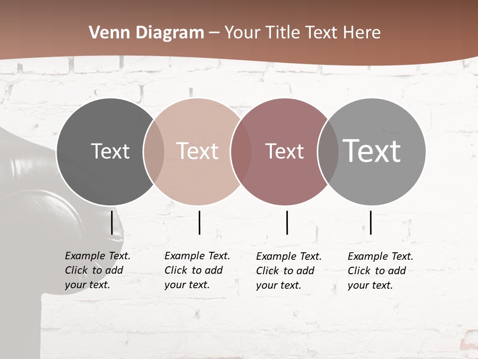 A Black Leather Chair Sitting In Front Of A Brick Wall PowerPoint Template