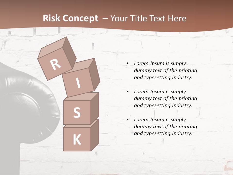 A Black Leather Chair Sitting In Front Of A Brick Wall PowerPoint Template