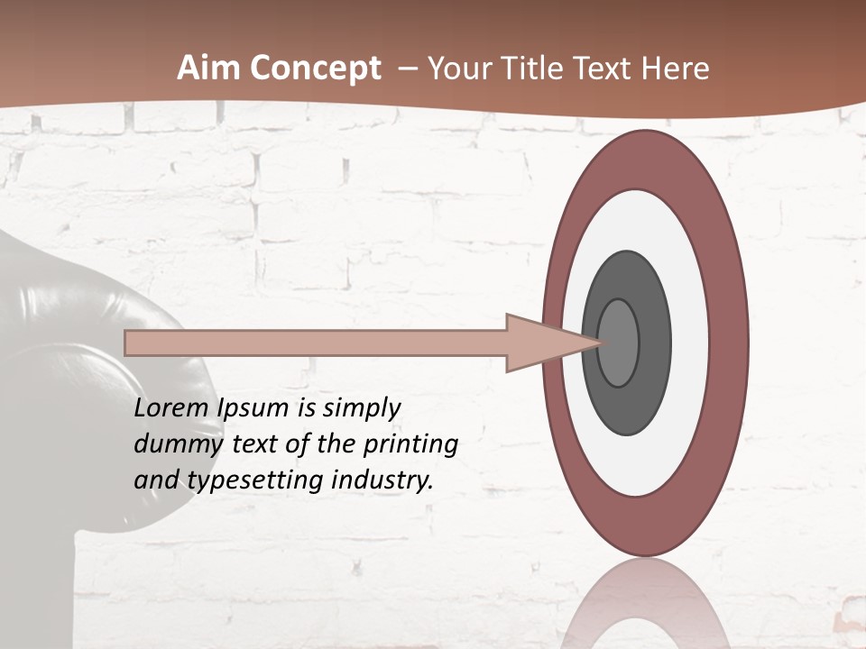 A Black Leather Chair Sitting In Front Of A Brick Wall PowerPoint Template
