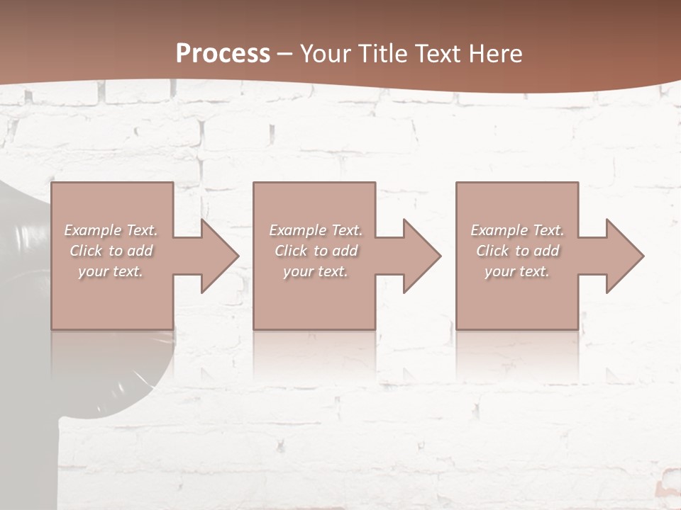 A Black Leather Chair Sitting In Front Of A Brick Wall PowerPoint Template