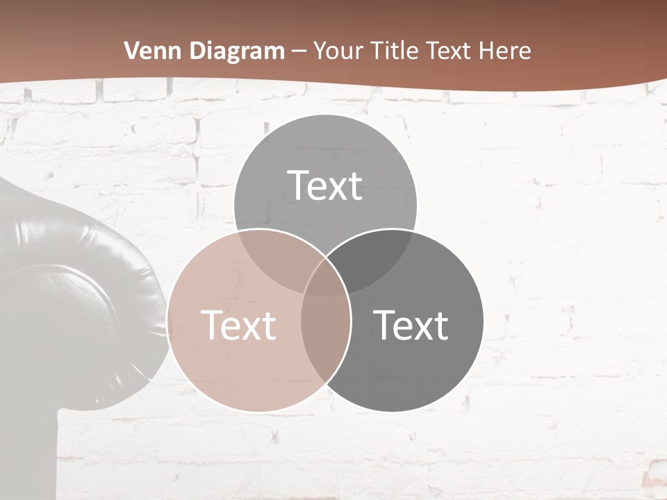 A Black Leather Chair Sitting In Front Of A Brick Wall PowerPoint Template