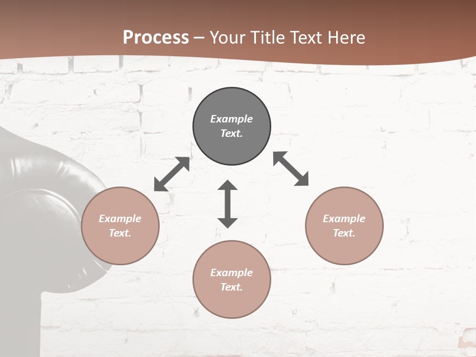 A Black Leather Chair Sitting In Front Of A Brick Wall PowerPoint Template