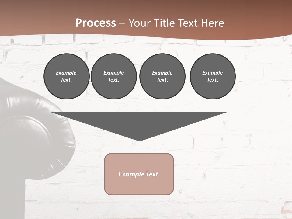 A Black Leather Chair Sitting In Front Of A Brick Wall PowerPoint Template