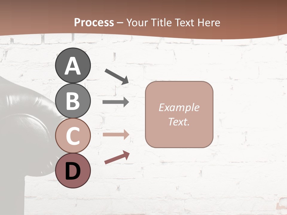 A Black Leather Chair Sitting In Front Of A Brick Wall PowerPoint Template