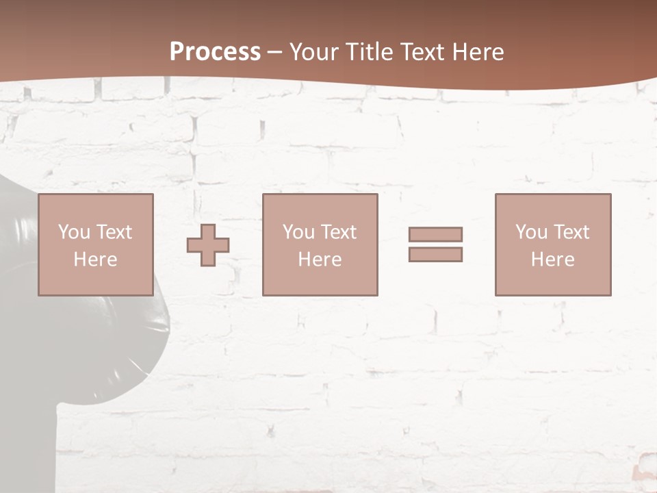 A Black Leather Chair Sitting In Front Of A Brick Wall PowerPoint Template