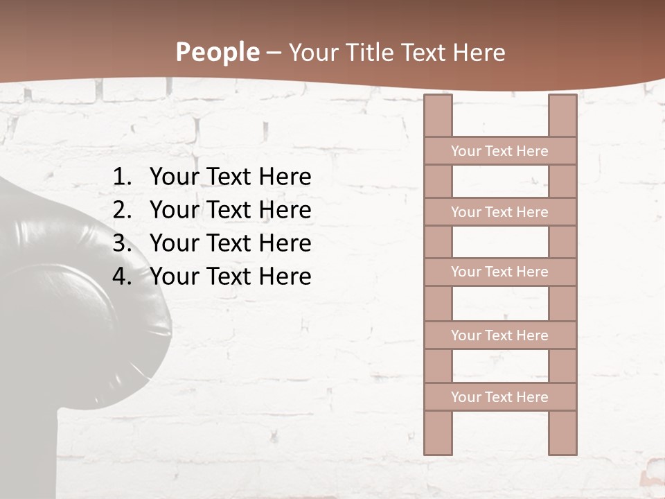 A Black Leather Chair Sitting In Front Of A Brick Wall PowerPoint Template