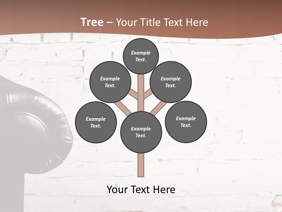 A Black Leather Chair Sitting In Front Of A Brick Wall PowerPoint Template