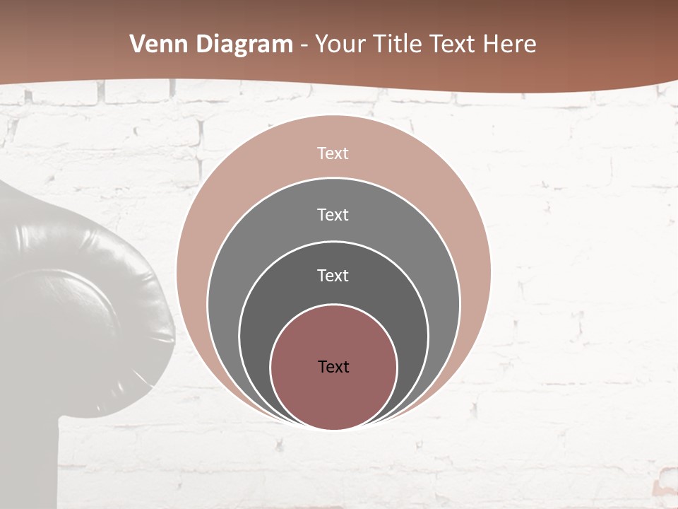 A Black Leather Chair Sitting In Front Of A Brick Wall PowerPoint Template
