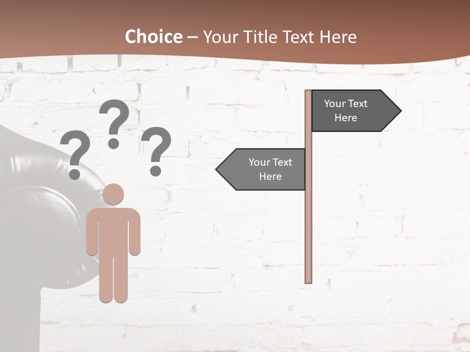 A Black Leather Chair Sitting In Front Of A Brick Wall PowerPoint Template
