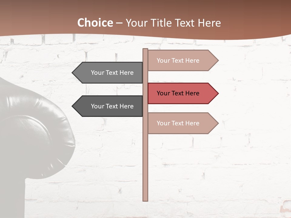 A Black Leather Chair Sitting In Front Of A Brick Wall PowerPoint Template