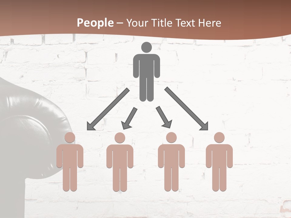 A Black Leather Chair Sitting In Front Of A Brick Wall PowerPoint Template