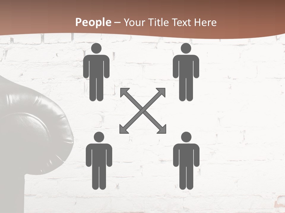 A Black Leather Chair Sitting In Front Of A Brick Wall PowerPoint Template