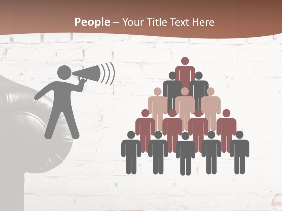 A Black Leather Chair Sitting In Front Of A Brick Wall PowerPoint Template