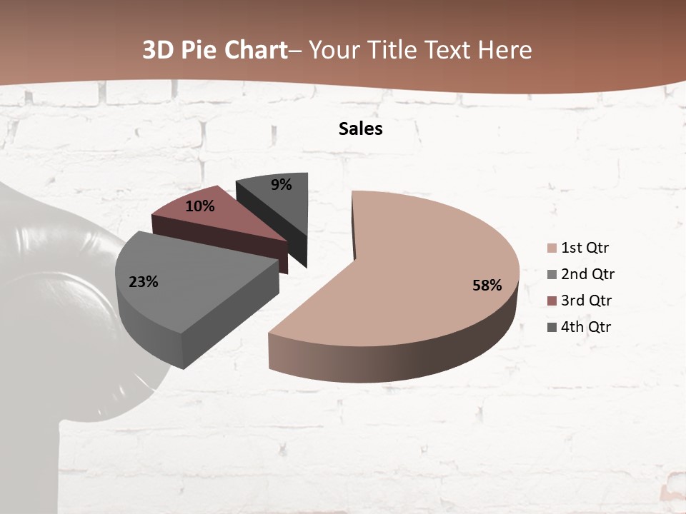 A Black Leather Chair Sitting In Front Of A Brick Wall PowerPoint Template