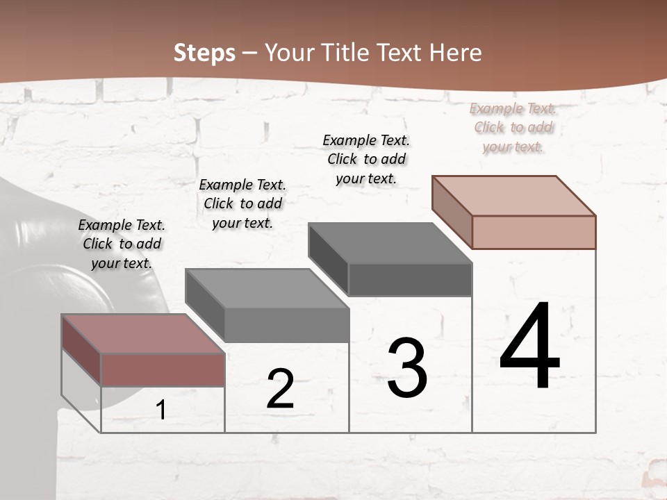 A Black Leather Chair Sitting In Front Of A Brick Wall PowerPoint Template