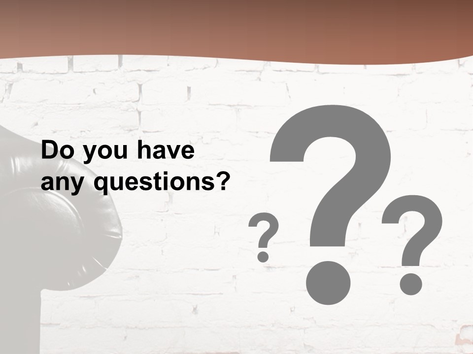 A Black Leather Chair Sitting In Front Of A Brick Wall PowerPoint Template