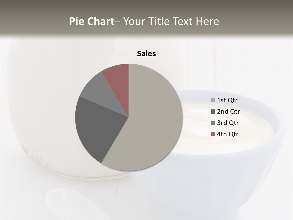 A Bowl Of Yogurt Next To A Bottle Of Milk PowerPoint Template