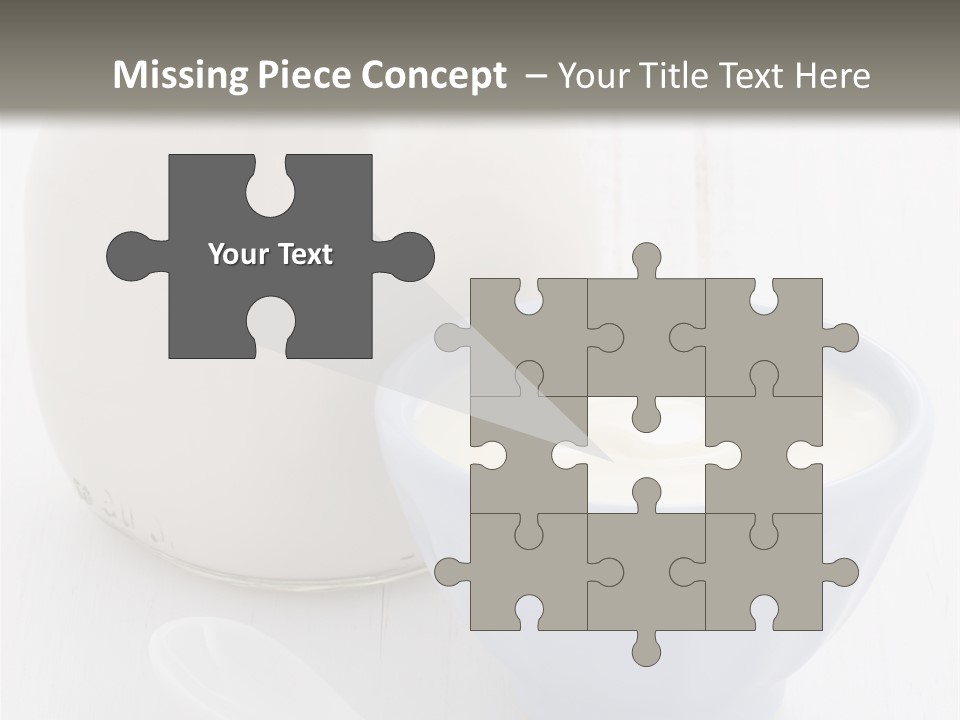 A Bowl Of Yogurt Next To A Bottle Of Milk PowerPoint Template