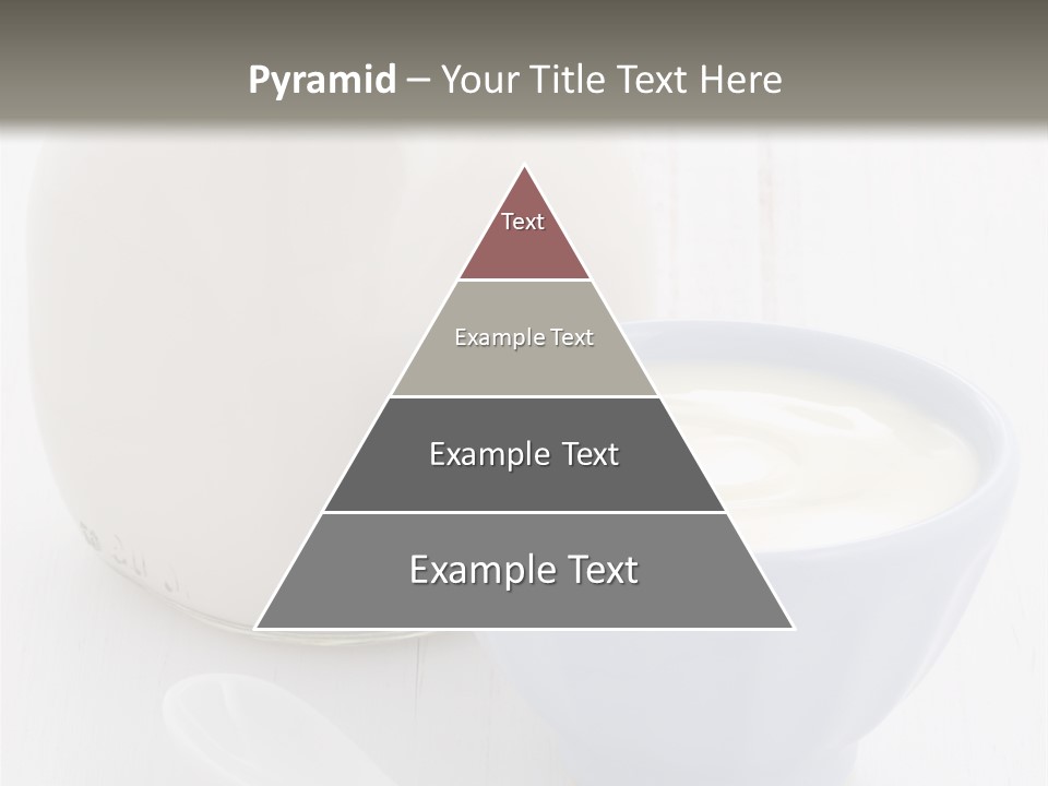 A Bowl Of Yogurt Next To A Bottle Of Milk PowerPoint Template