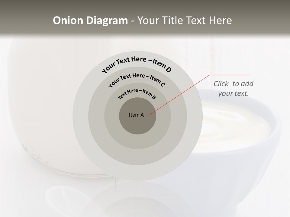 A Bowl Of Yogurt Next To A Bottle Of Milk PowerPoint Template