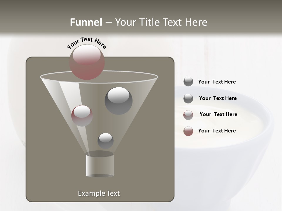A Bowl Of Yogurt Next To A Bottle Of Milk PowerPoint Template