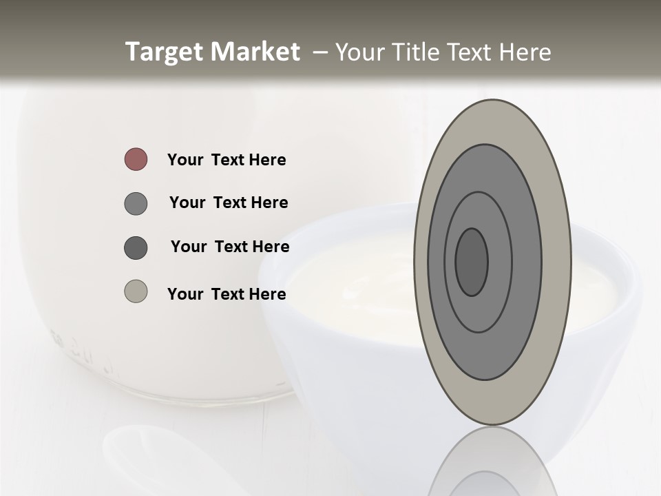 A Bowl Of Yogurt Next To A Bottle Of Milk PowerPoint Template