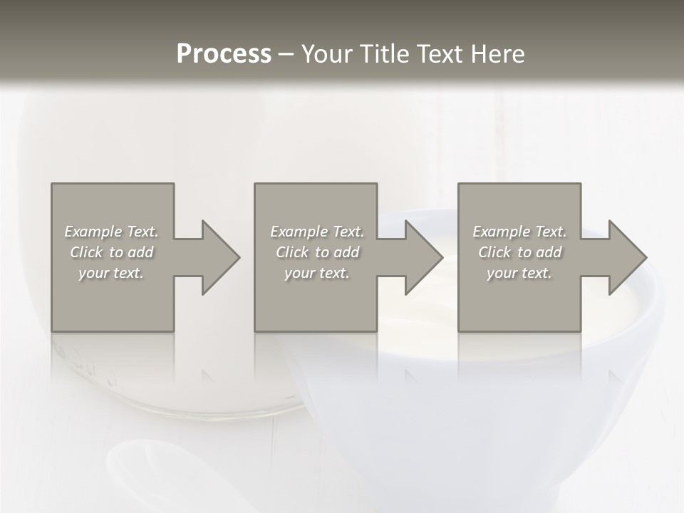 A Bowl Of Yogurt Next To A Bottle Of Milk PowerPoint Template