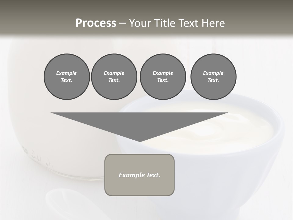 A Bowl Of Yogurt Next To A Bottle Of Milk PowerPoint Template