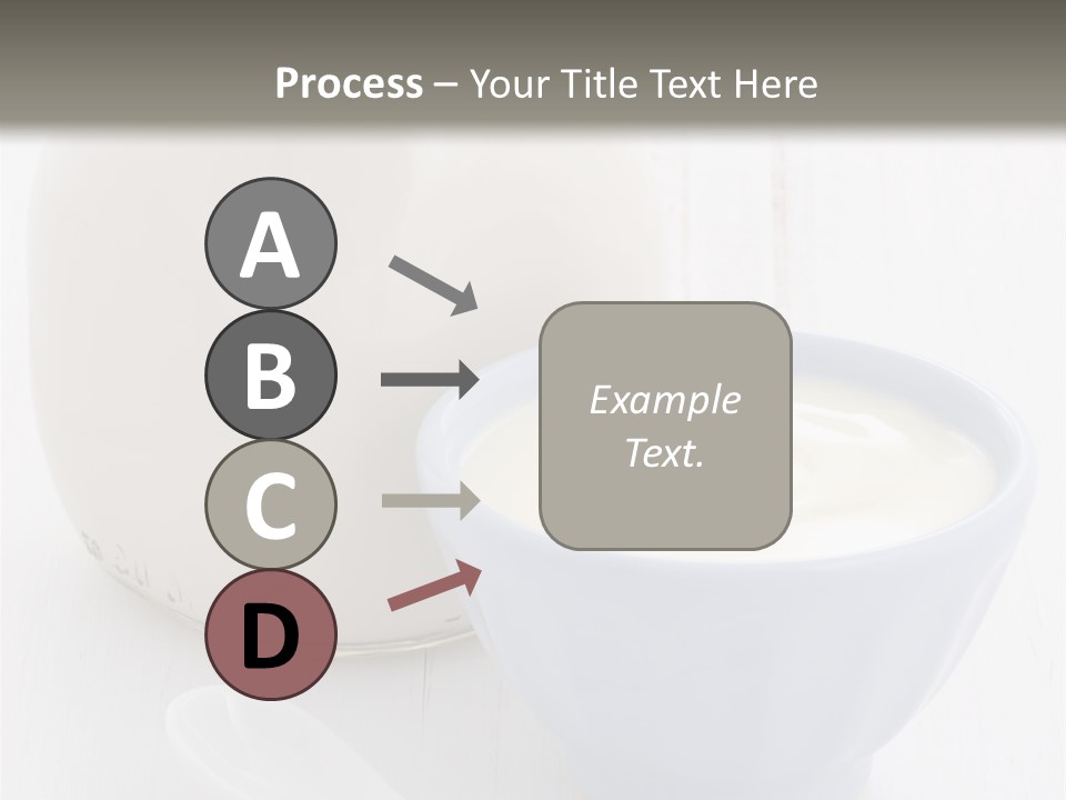 A Bowl Of Yogurt Next To A Bottle Of Milk PowerPoint Template