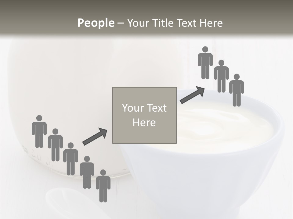 A Bowl Of Yogurt Next To A Bottle Of Milk PowerPoint Template