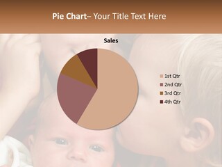 A Group Of Young Children Kissing Each Other PowerPoint Template