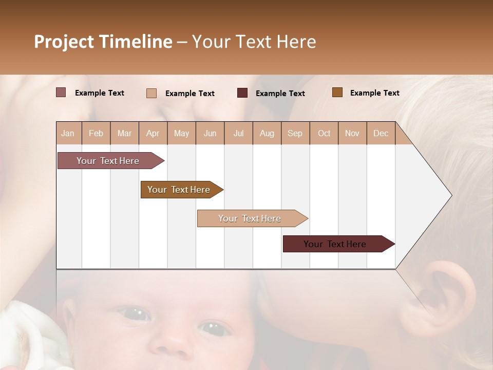A Group Of Young Children Kissing Each Other PowerPoint Template
