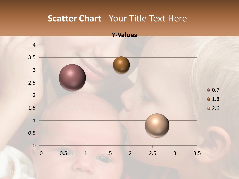 A Group Of Young Children Kissing Each Other PowerPoint Template