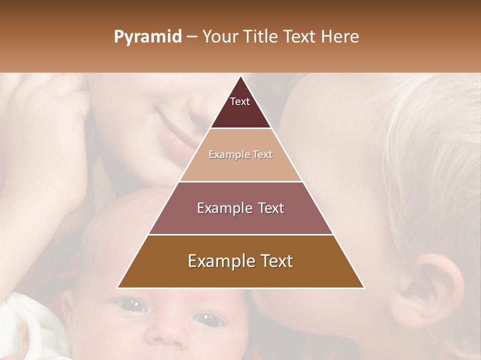 A Group Of Young Children Kissing Each Other PowerPoint Template