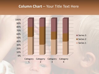 A Group Of Young Children Kissing Each Other PowerPoint Template