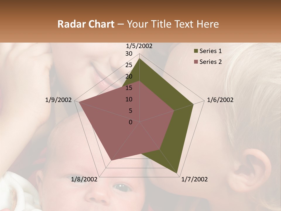 A Group Of Young Children Kissing Each Other PowerPoint Template
